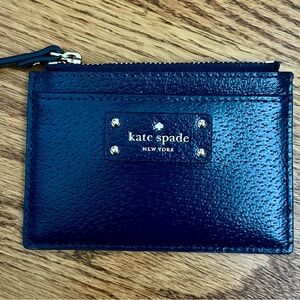 Kate Spade Dark Navy Blue Leather Card Holder